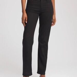 Chico’s Black “So Slimming Girlfriend” Stretch Denim-Size 18 Short- Like New